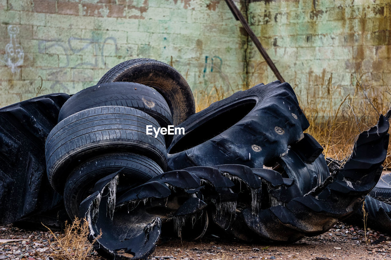 Tires on field