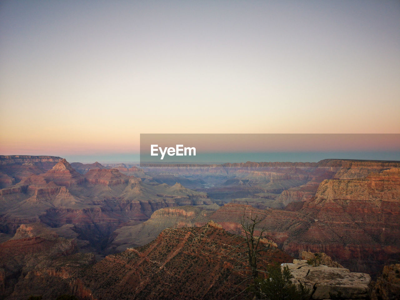 Scenic view of landscape against clear sky