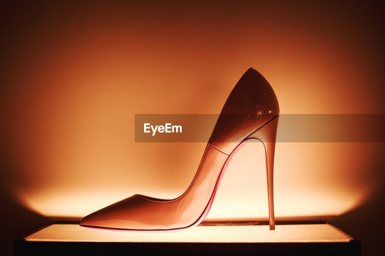 Close-up of high heels shoe