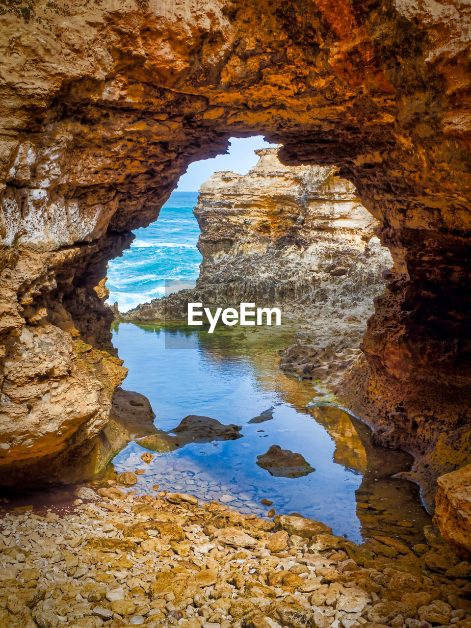 Rock formations in sea