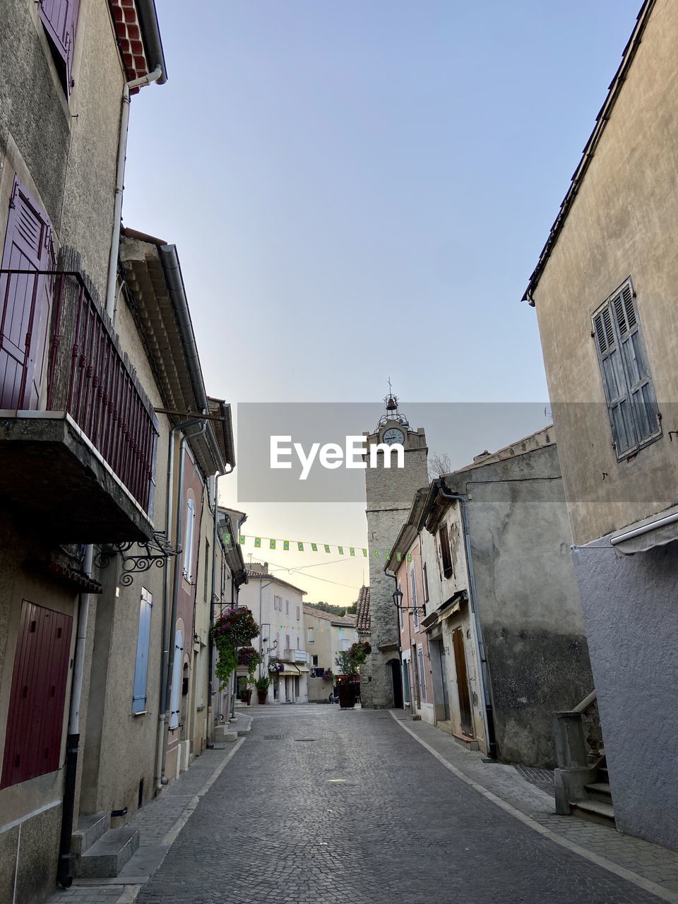 Street amidst buildings in old village 