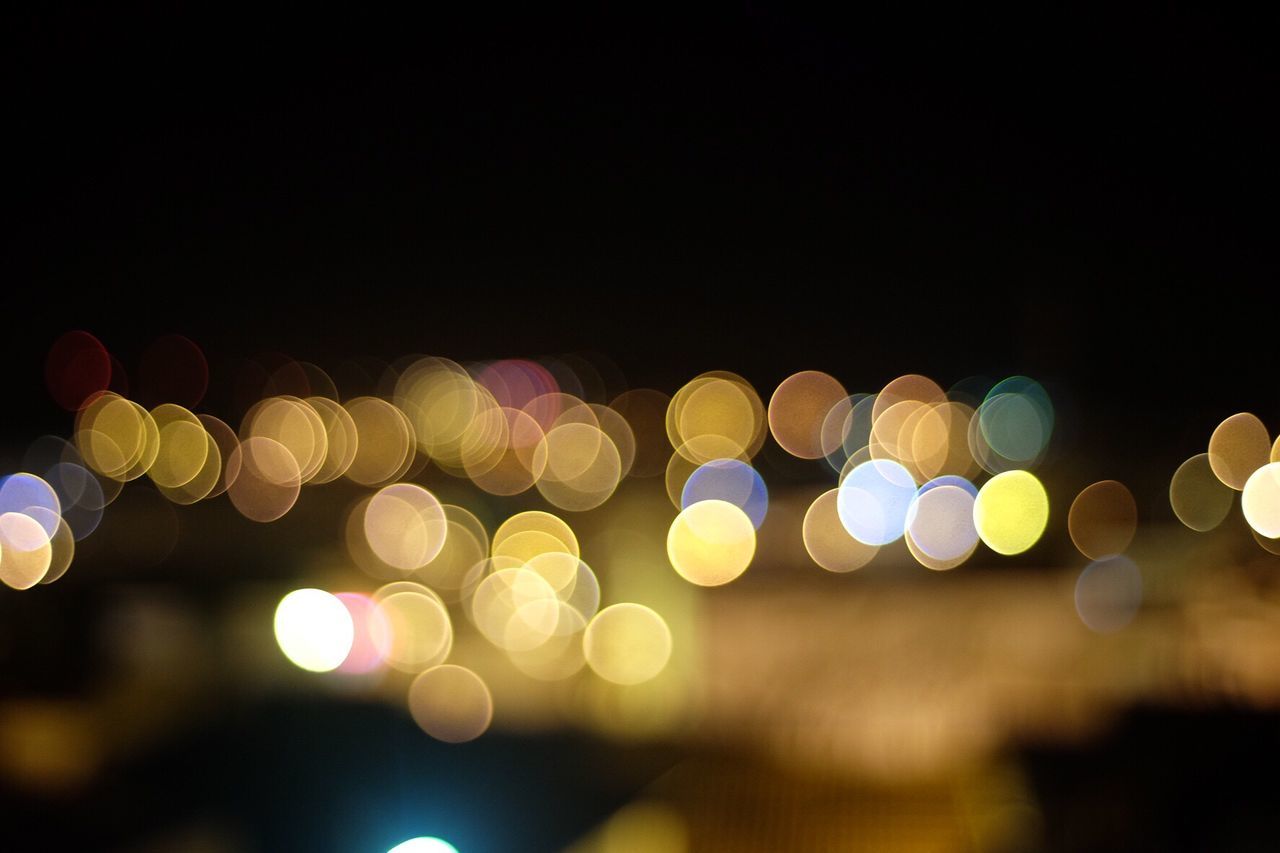 Bokeh of lights at night