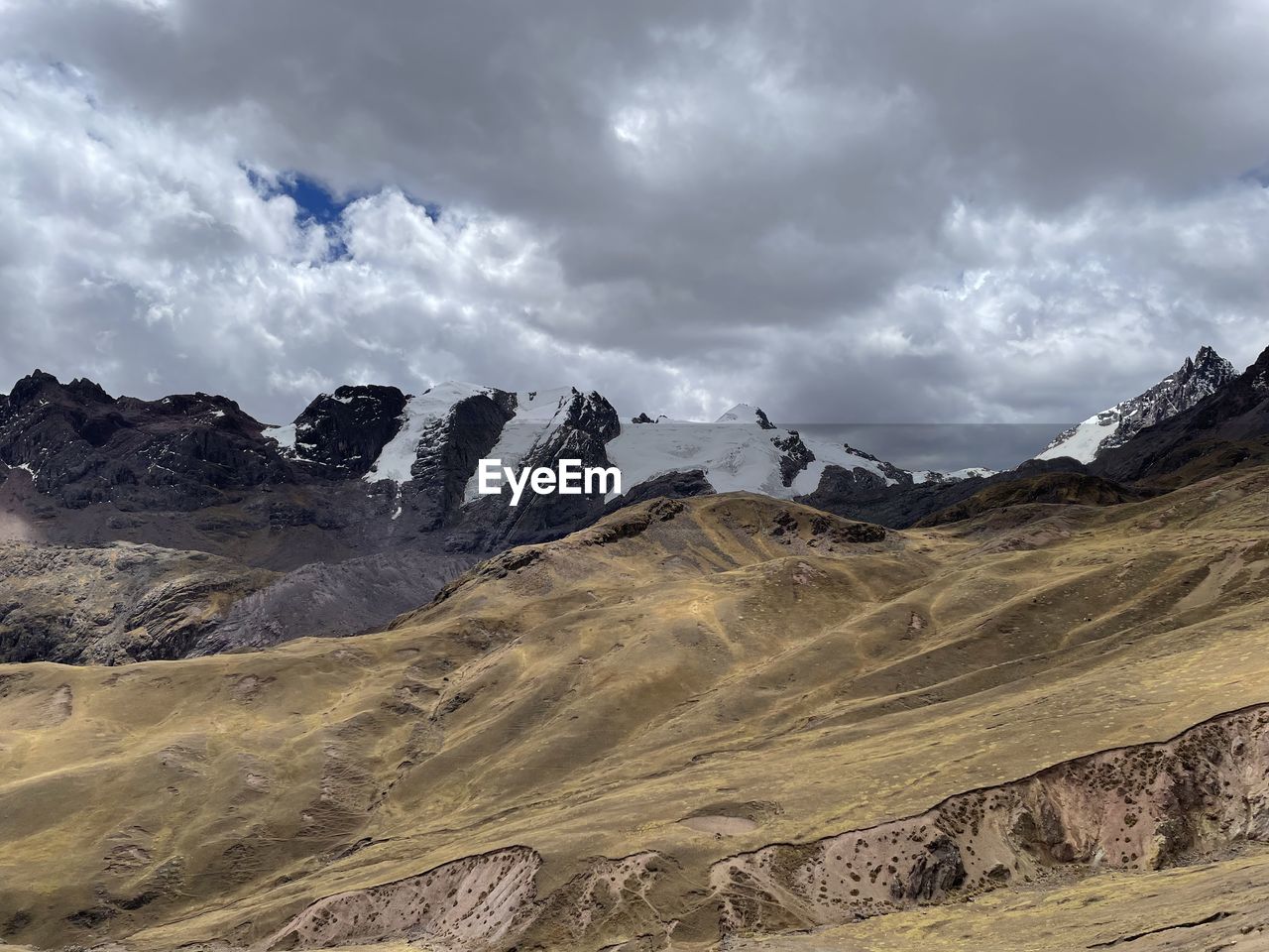 PANORAMIC VIEW OF SNOWCAPPED MOUNTAINS AGAINST SKY