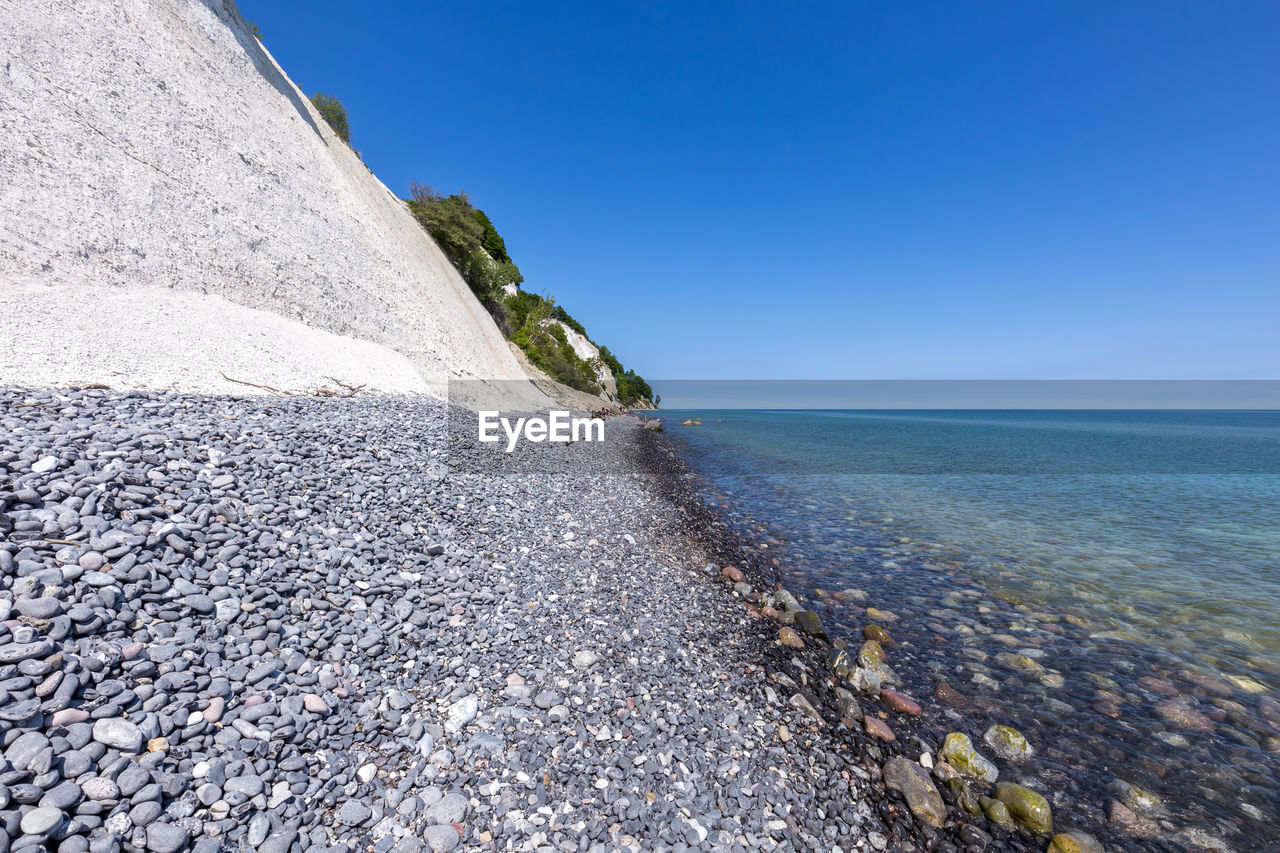 SCENIC VIEW OF BEACH AGAINST CLEAR SKY