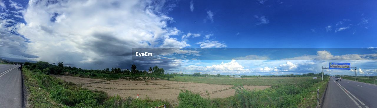 SCENIC VIEW OF LANDSCAPE AGAINST CLOUDY SKY