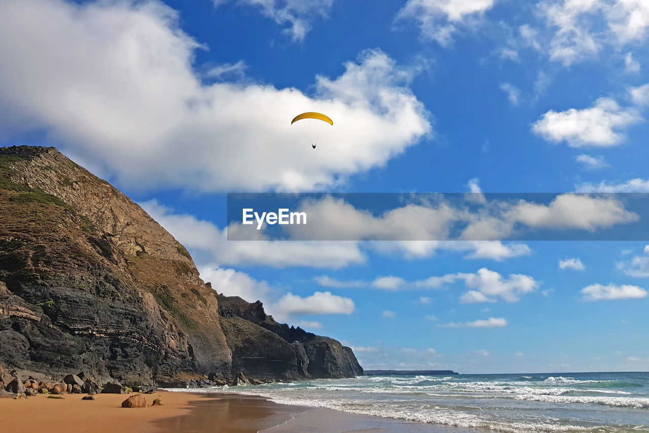 Para gliding at the west coast in portugal