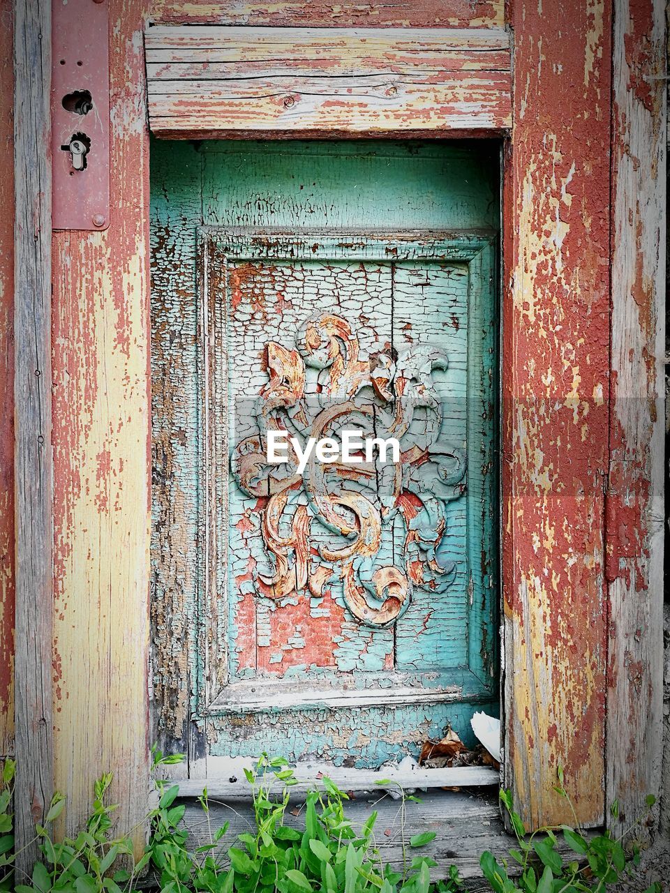 CLOSE-UP OF PEELED DOOR