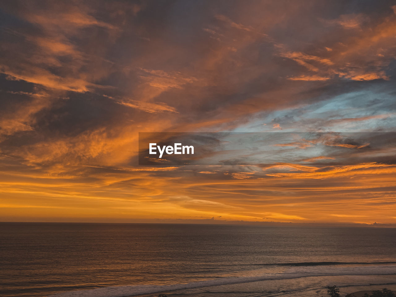 SCENIC VIEW OF SEA DURING SUNSET