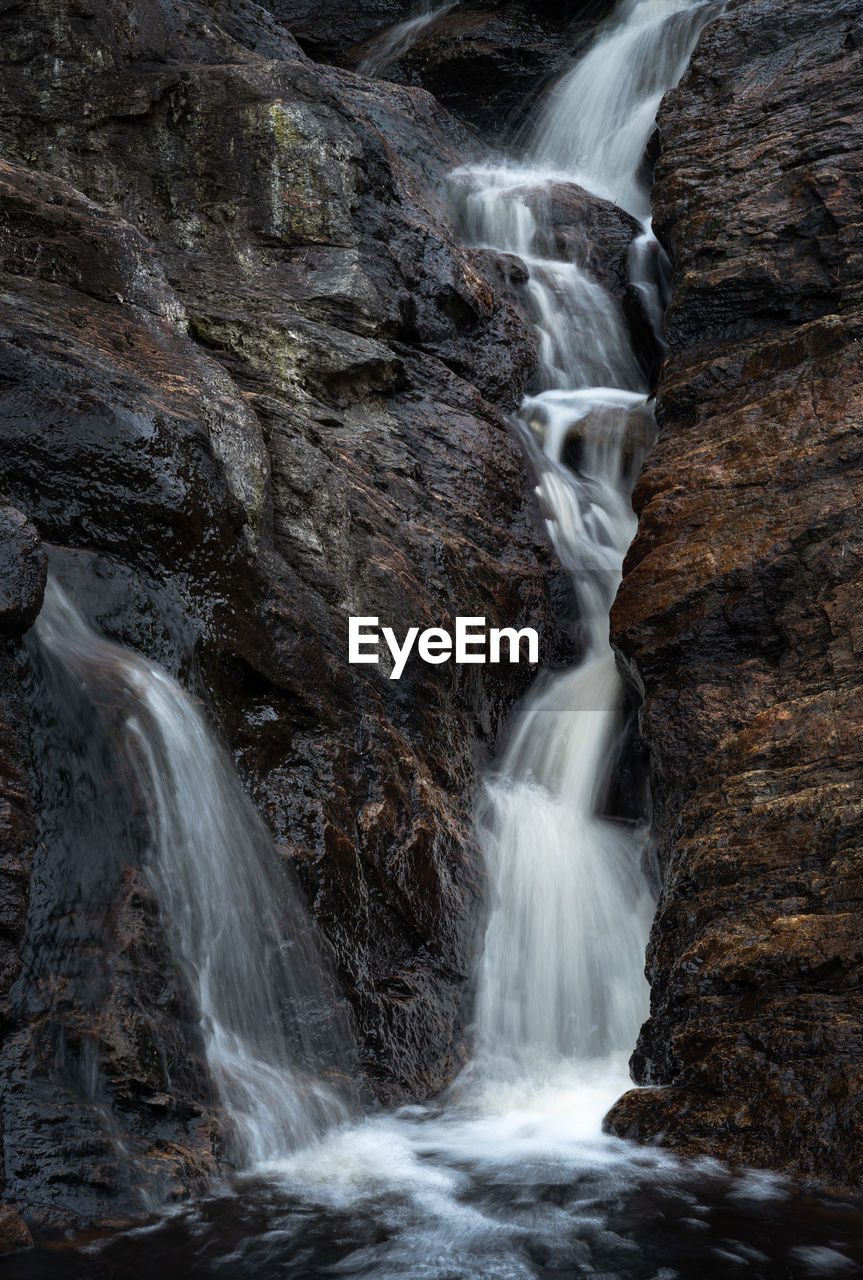 Scenic view of waterfall