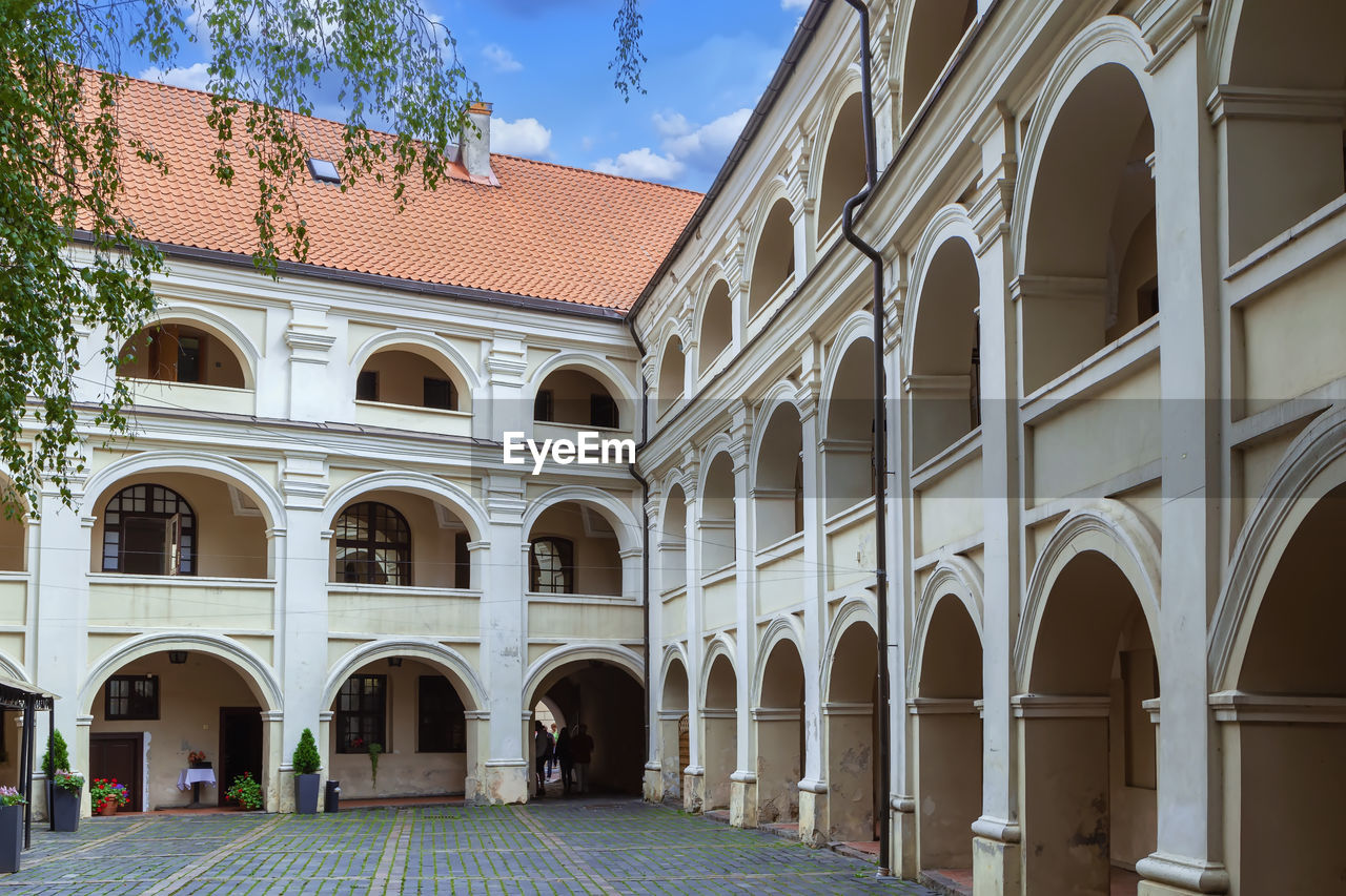 Alumnatas is one of the most beautiful courtyards in the ensemble of vilnius university, lithuania