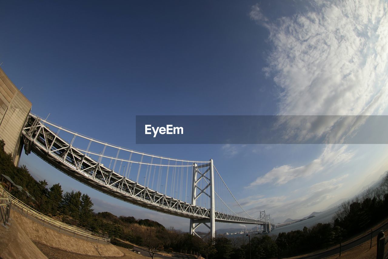 SUSPENSION BRIDGE AGAINST SKY