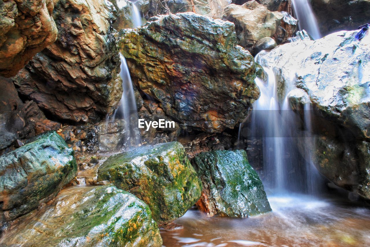 Scenic view of waterfall