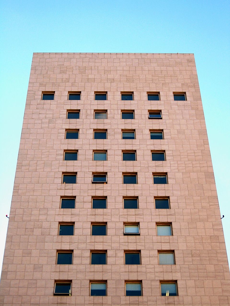 Low angle view of building against clear sky