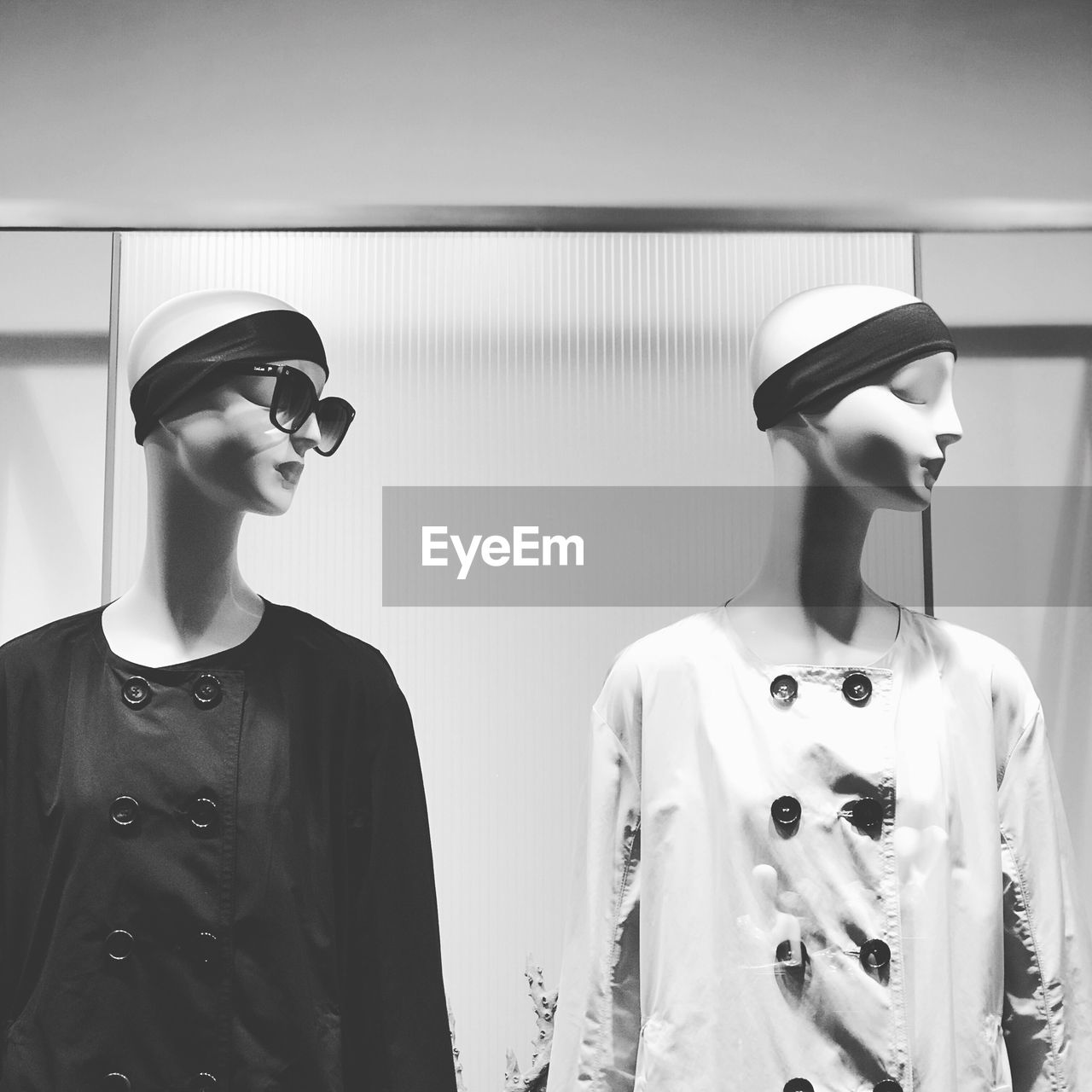 Female mannequins in store