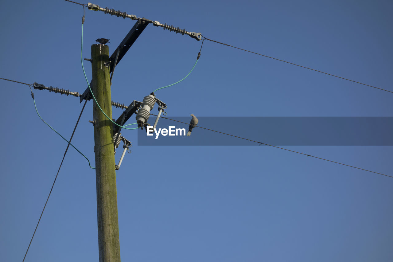 Energy supply with a low voltage power line and power pole