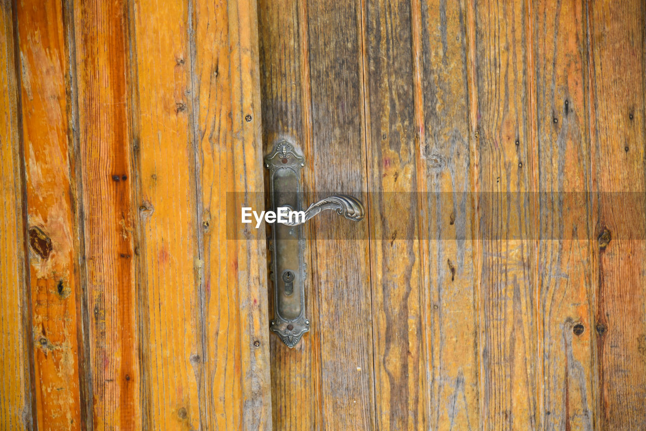Full frame shot of weathered door