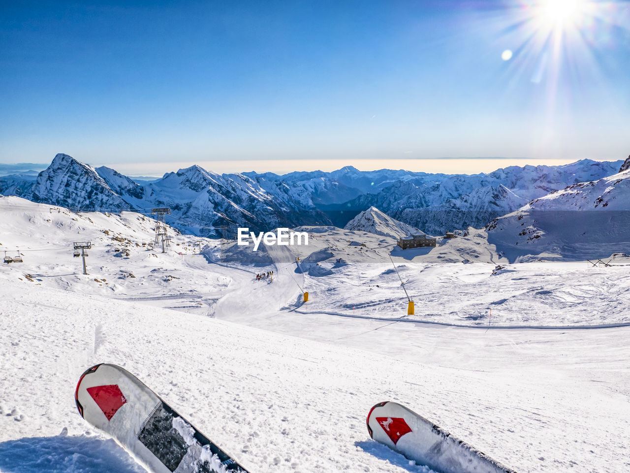 Ski slope on dufourspitze area