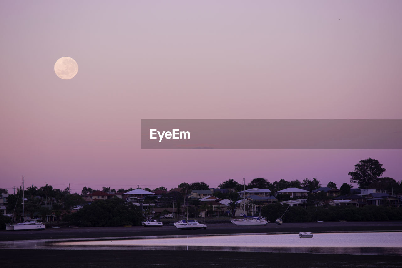 View of moon at night