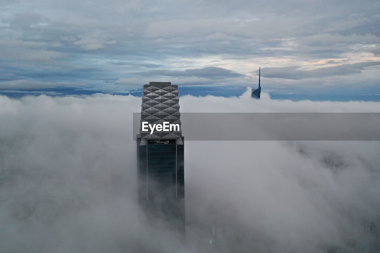 low angle view of built structures against sky