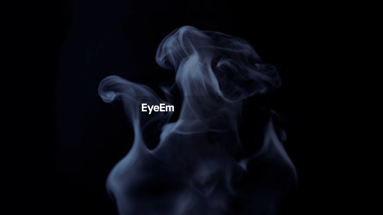 Abstract realistic soft smoke , fog , vapor on black background.