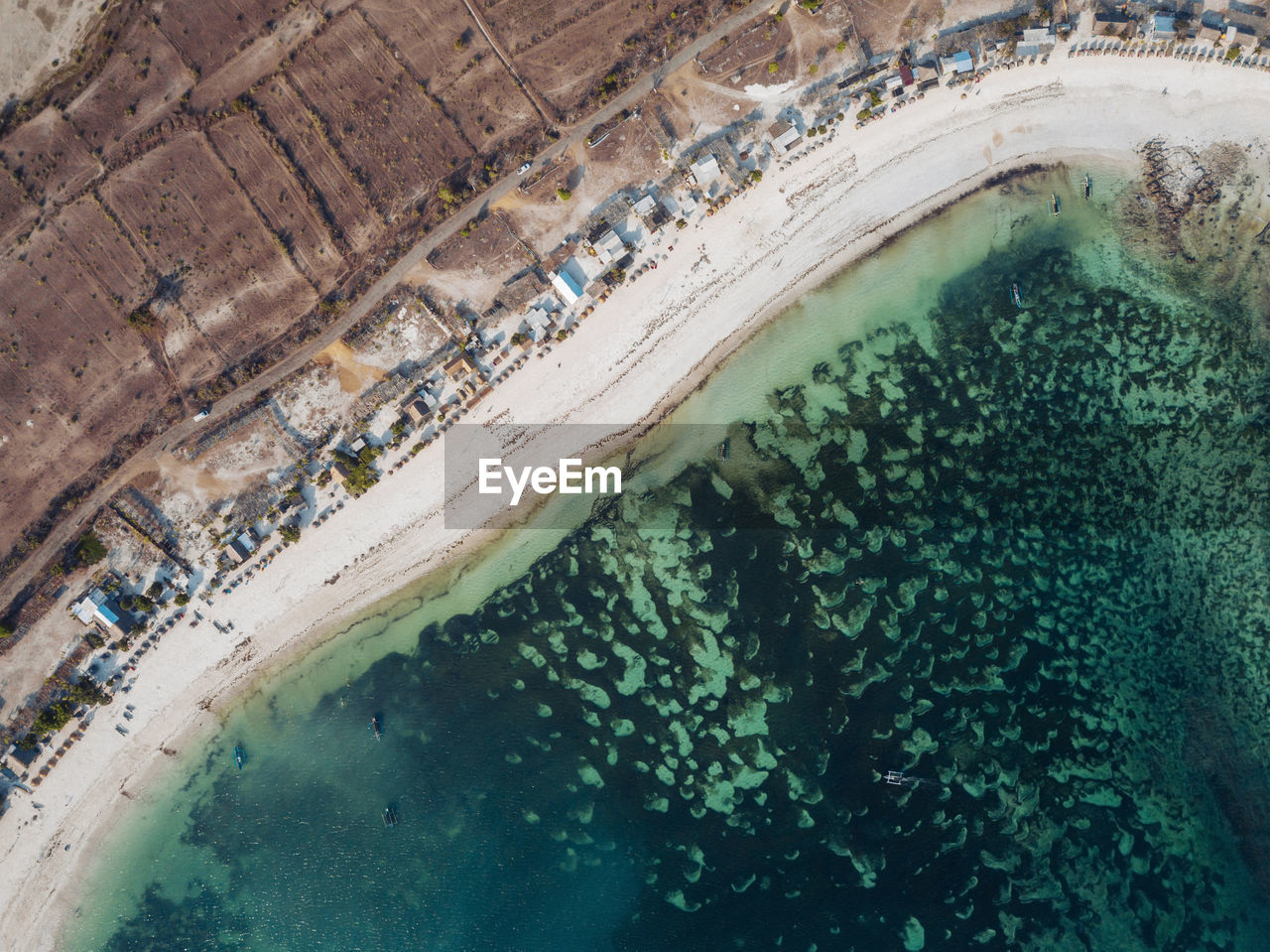 Aerial view of tropical beach