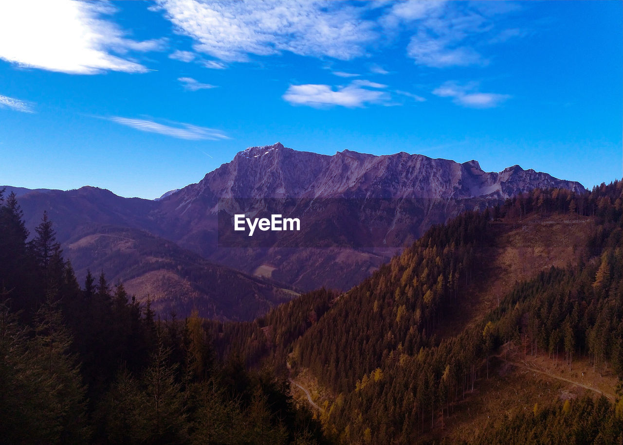 SCENIC VIEW OF LANDSCAPE AND MOUNTAINS AGAINST SKY