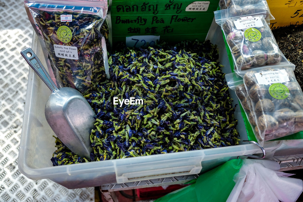 HIGH ANGLE VIEW OF MARKET FOR SALE