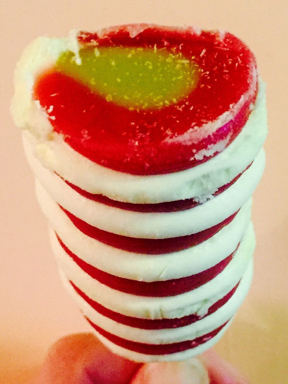 CLOSE-UP OF STRAWBERRY ICE CREAM