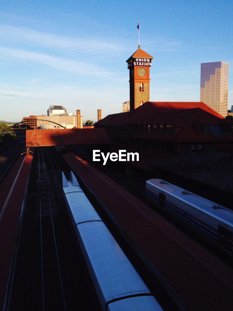 High angle view of union station - portland - oregon