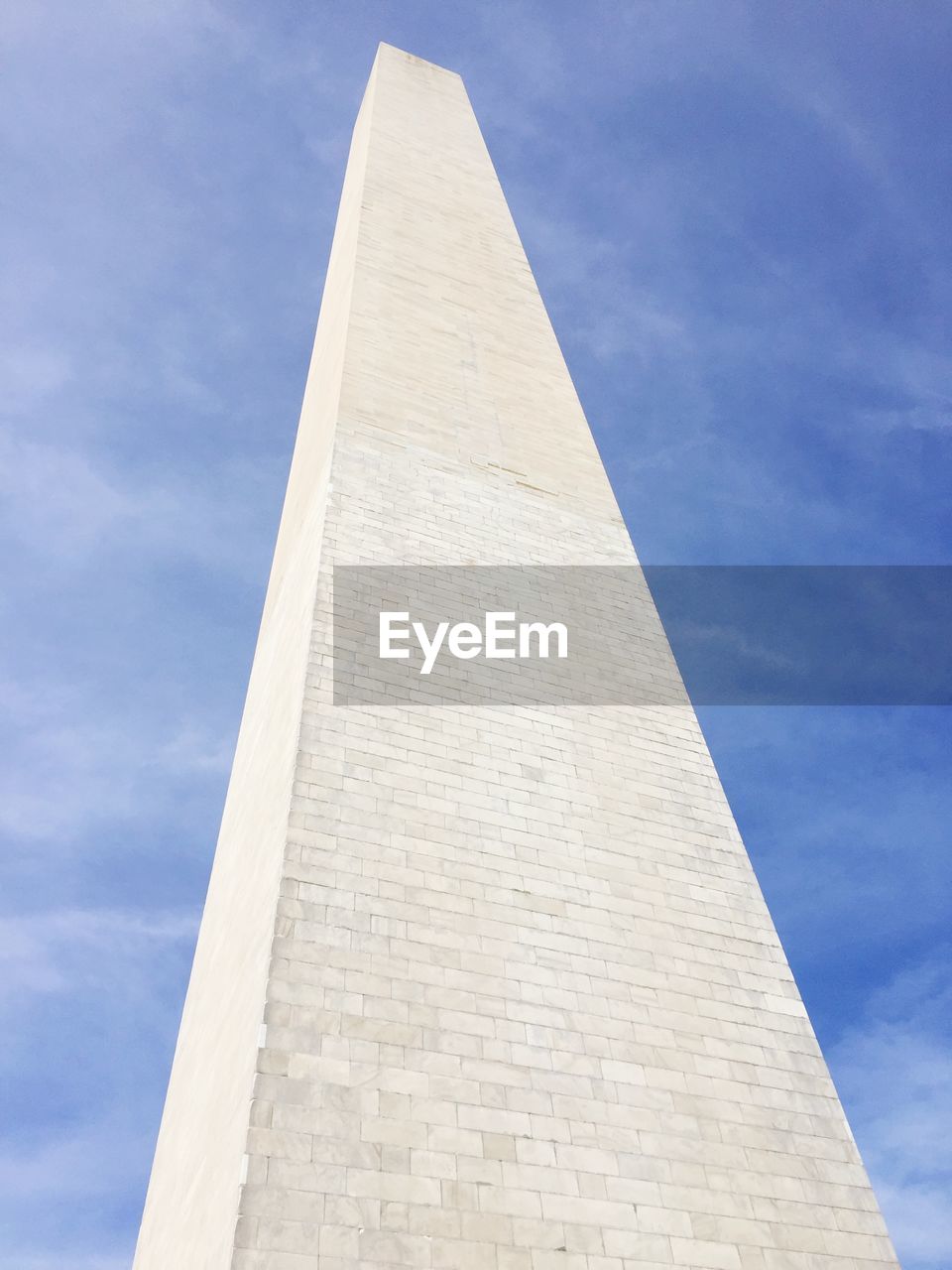 Low angle view of washington monument against sky