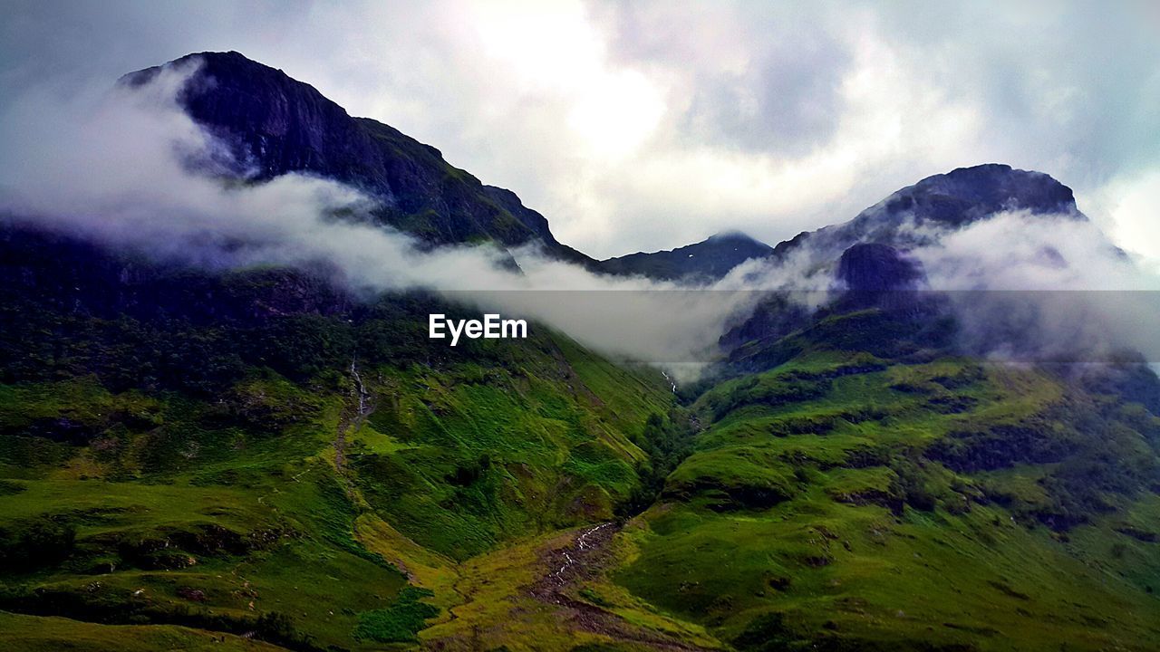 Low angle view of mountain against sky