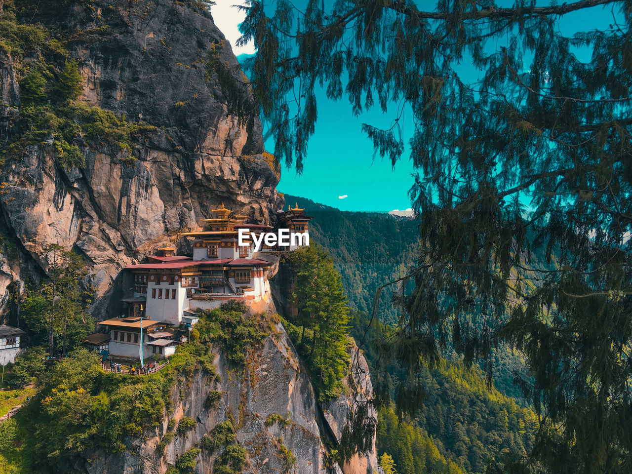View of the famous paro taktsang aka the tigers nest.