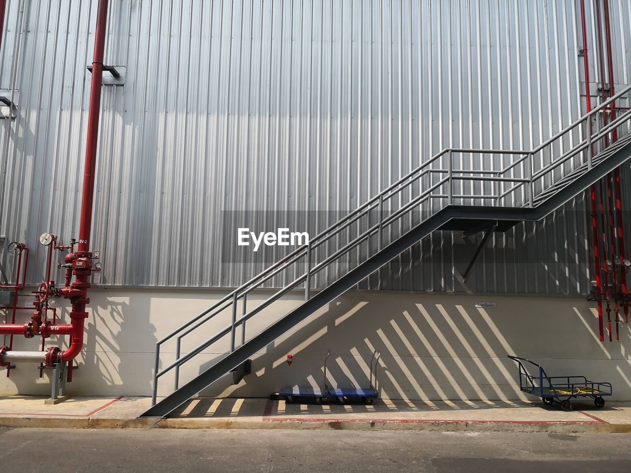 Low angle view of staircase in modern building