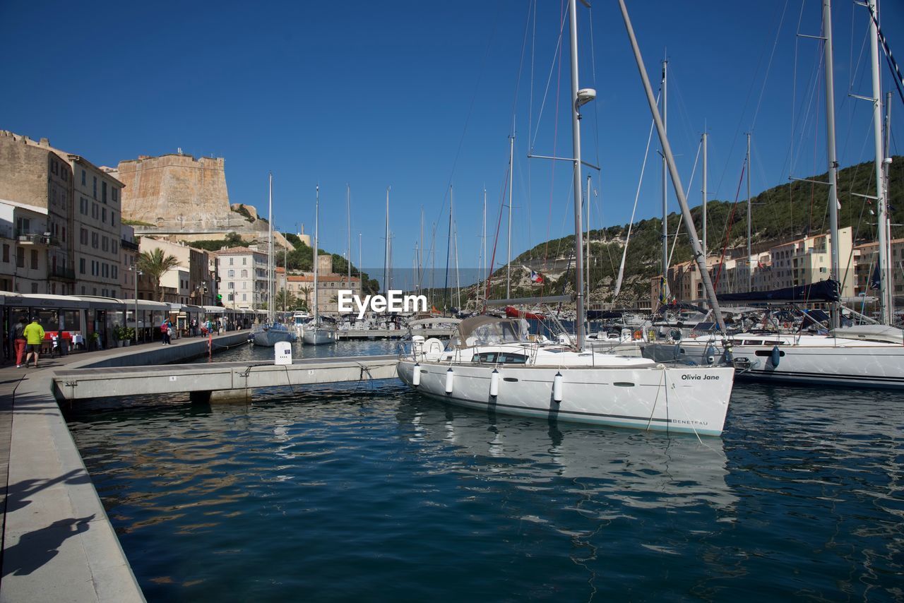 VIEW OF SAILBOATS IN CITY