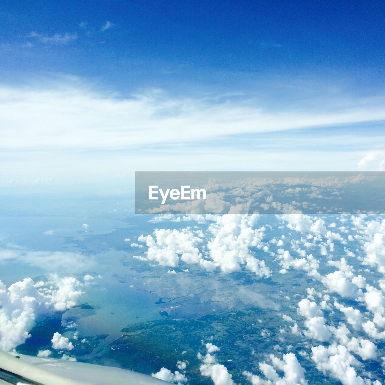 AERIAL VIEW OF CLOUDS OVER SEA