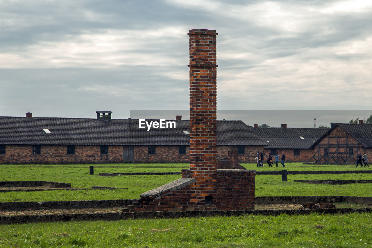 Incineration chimney field, auschwitz birkenau concentration camp