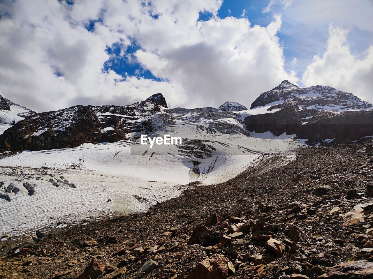 Gigantic crevasses of the palla bianca glacier
