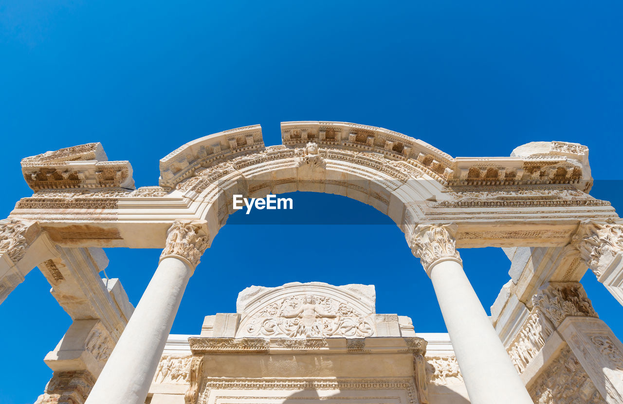 Ancient ruins historical building in ephesus turkey