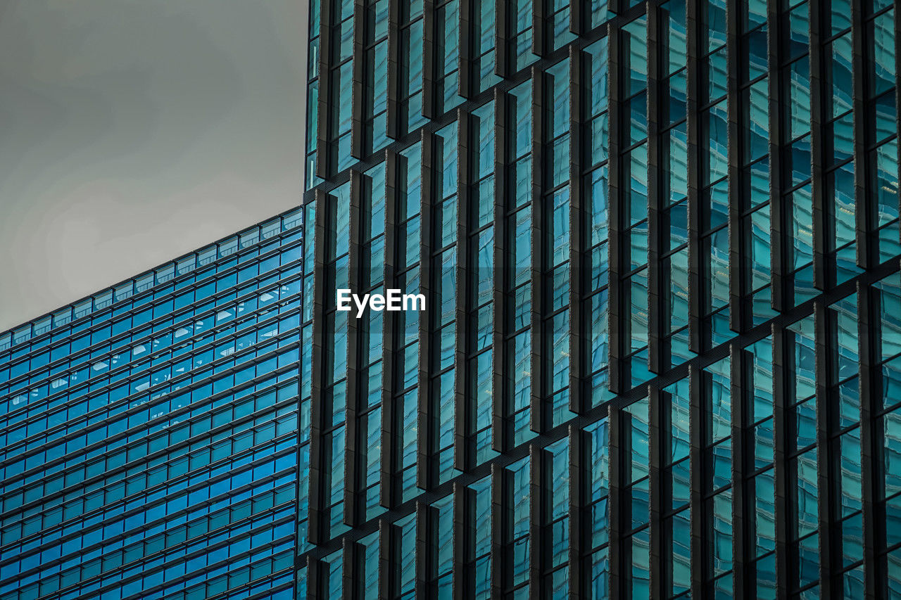 low angle view of modern building against sky