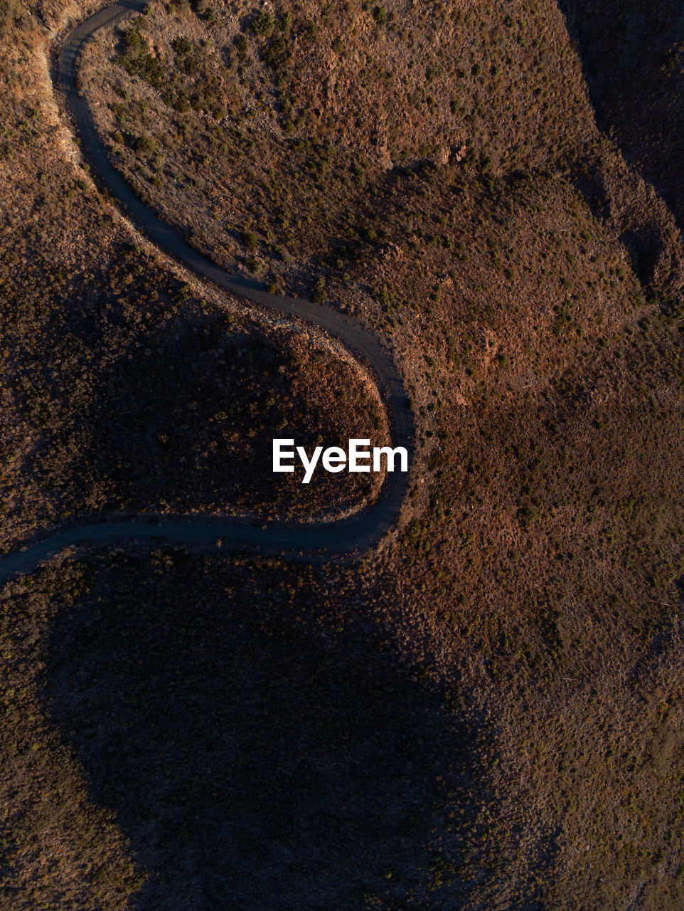 High angle view of road