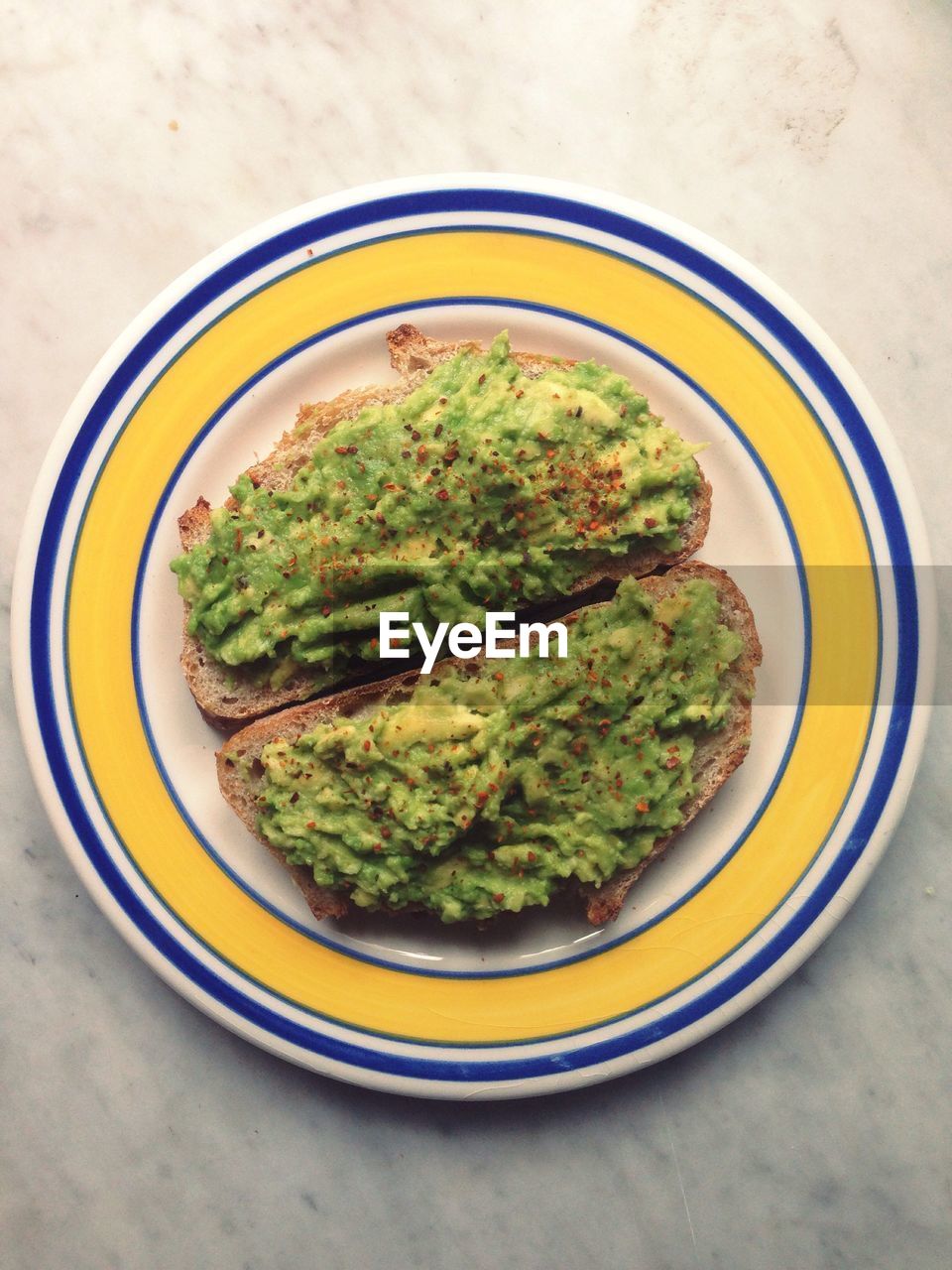 High angle view of meal served in plate