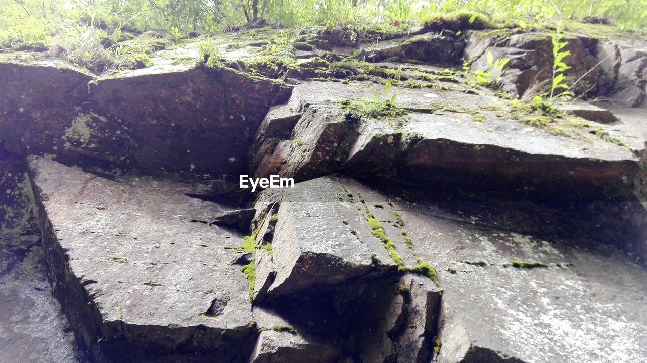 High angle view of stream