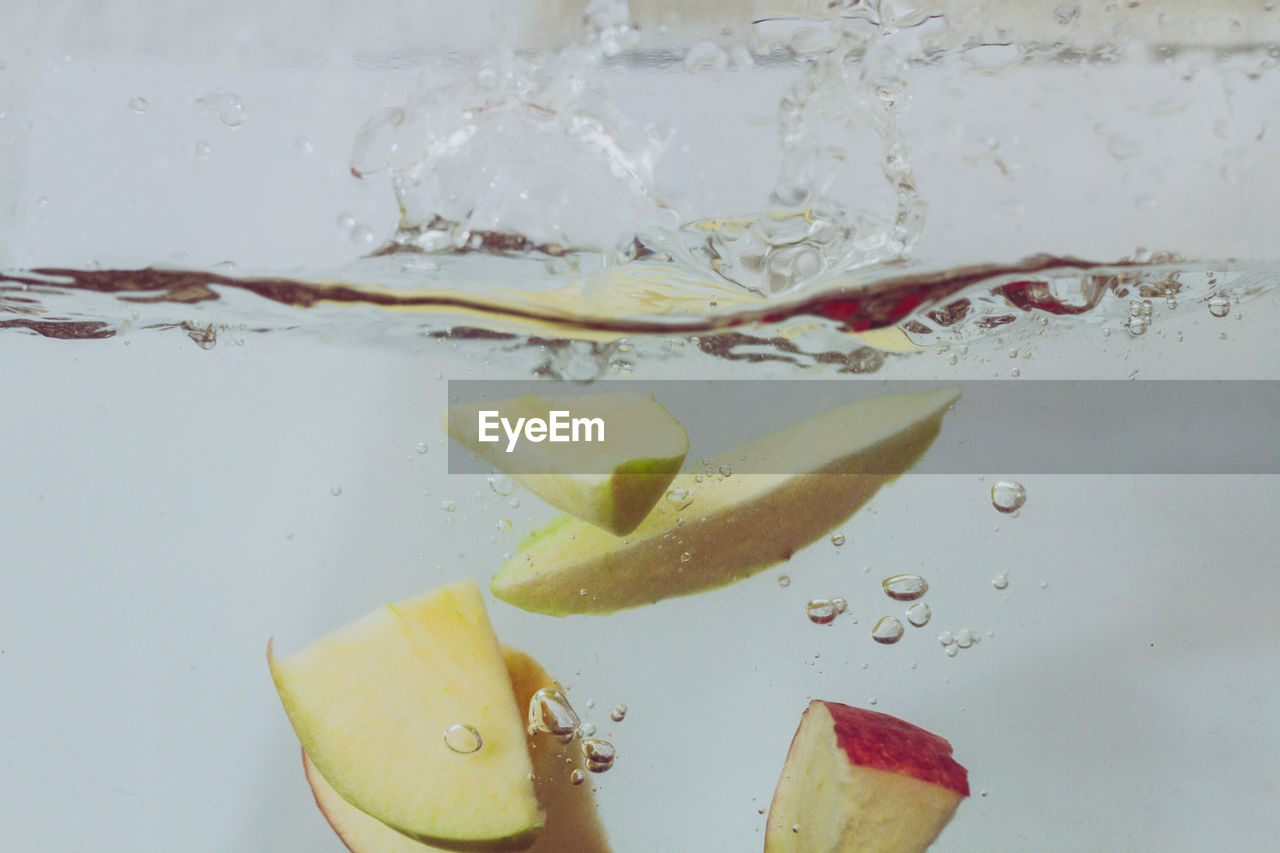 Close-up of apples in water