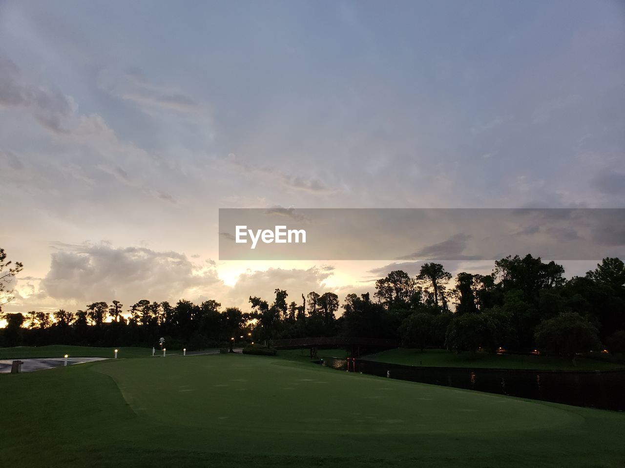 VIEW OF PARK DURING SUNSET