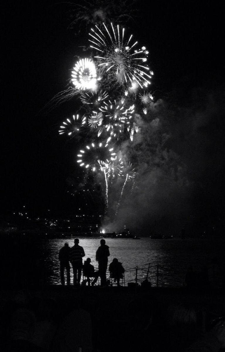 FIREWORKS IN SKY AT NIGHT