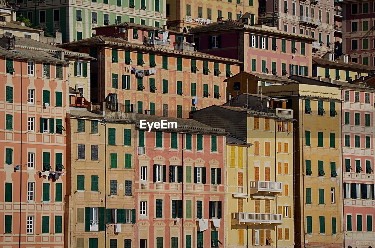 Full frame shot of apartment buildings