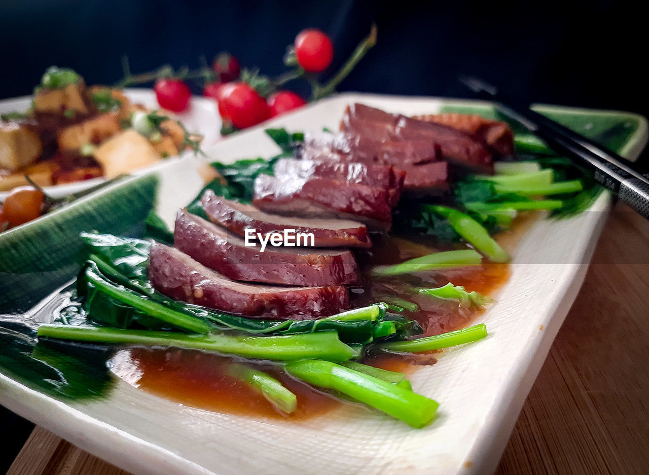 close-up of food in plate