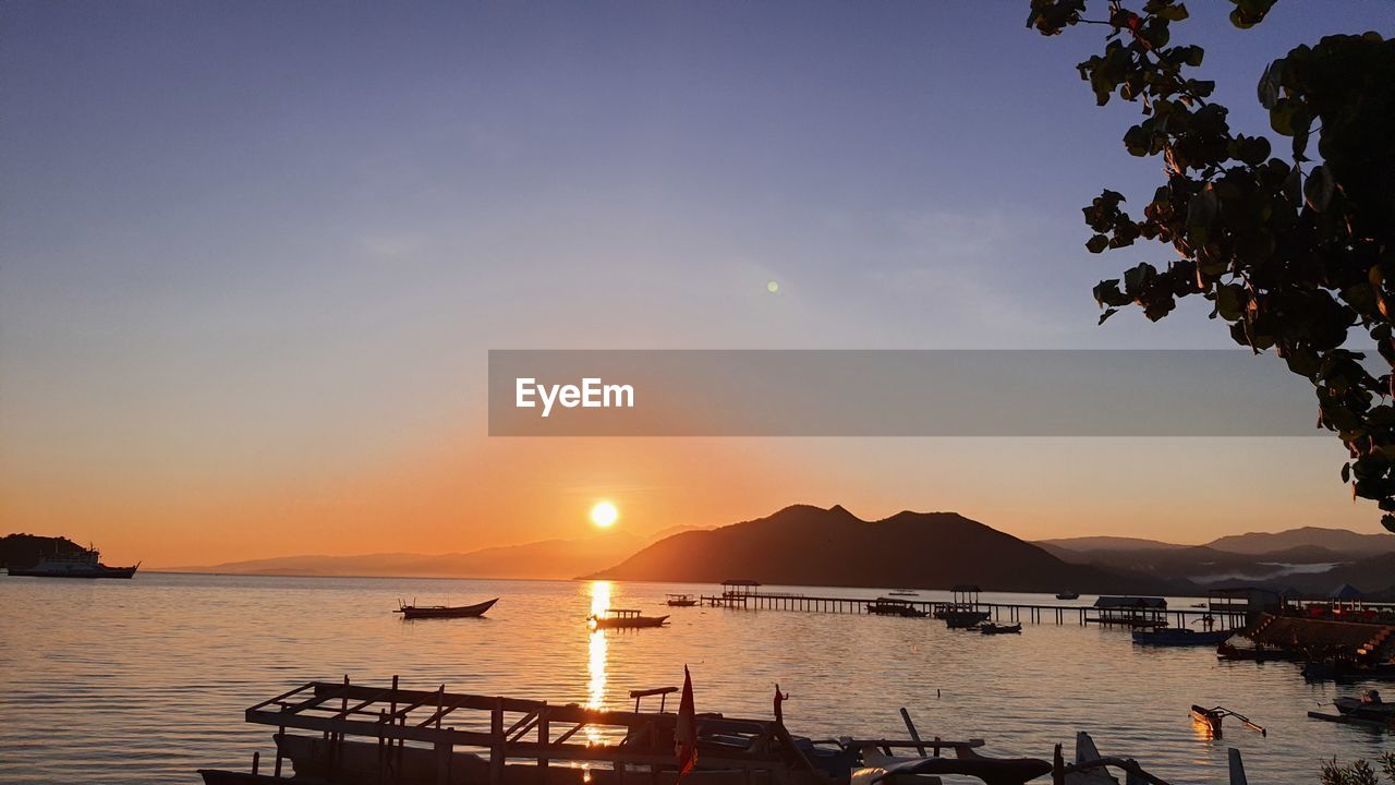 SCENIC VIEW OF SEA DURING SUNSET