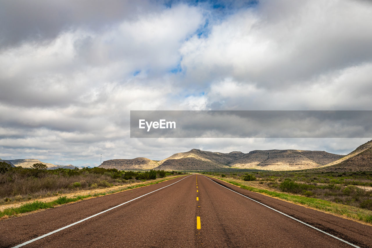 EMPTY ROAD ALONG LANDSCAPE