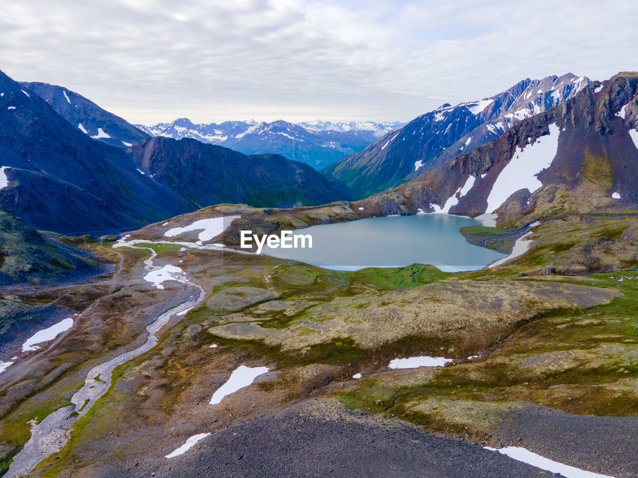 SCENIC VIEW OF LAKE BY MOUNTAINS AGAINST SKY